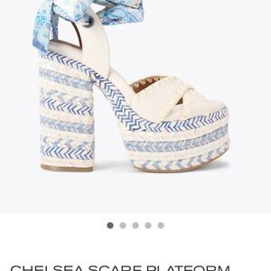 Kurt Geiger Chelsea scarf Platform heel Sandals size 8